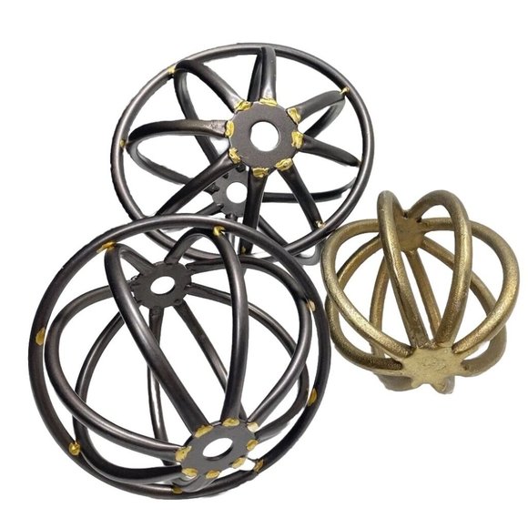 metal decor balls 3pc Set - Picture 1 of 16